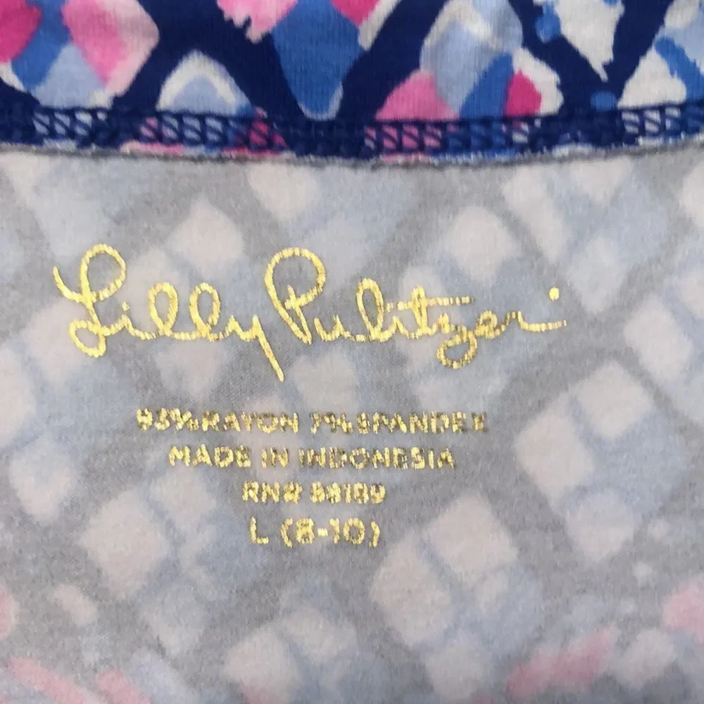Lilly Pulitzer 8 Pineapple Geometrical Quarter Sleeve Shift Sophie Dress